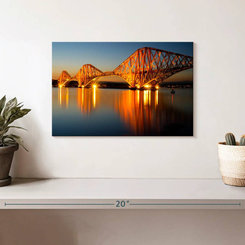 Forth Cantilever Bridge At Dawn, 8" H x 12" W