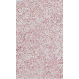 Barranco Geometric Hand Tufted Wool Area Rug in White/Red