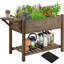 Addisynn Wood Raised Flower Bed with Trellis