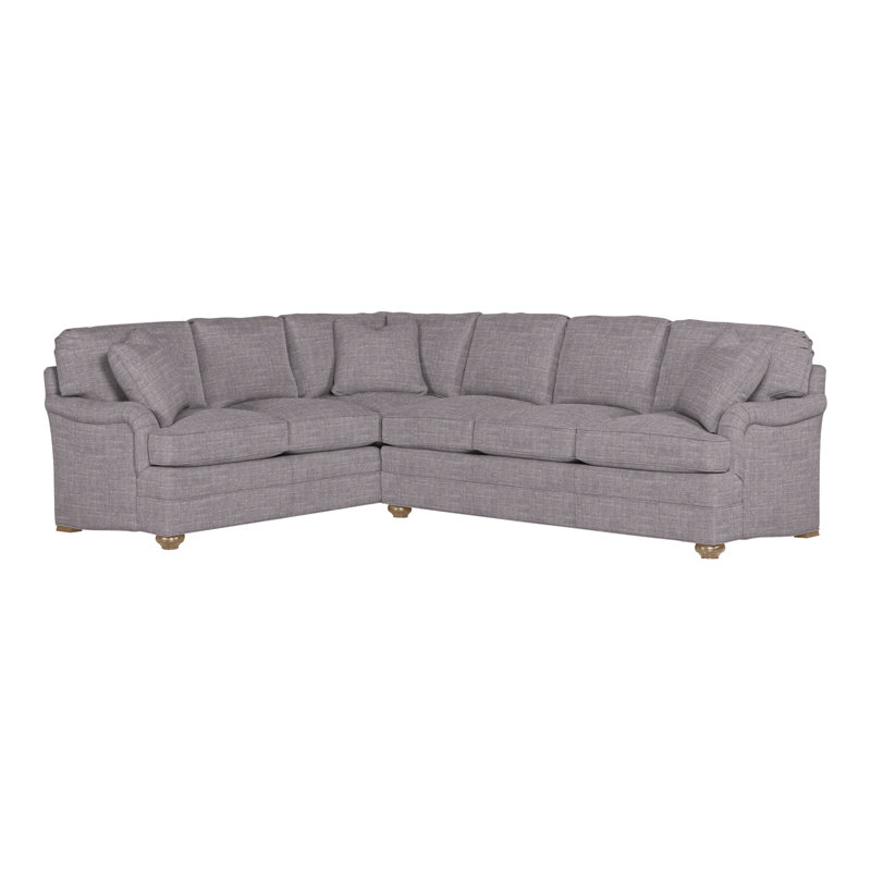American Bungalow 2-Piece East Lake Modular Corner Sectional, Nomad Slate Crypton® Chenille, Navajo