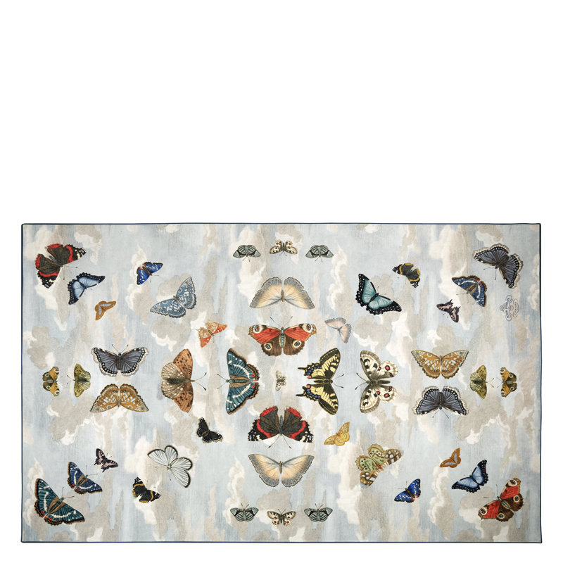 Mirrored Butterflies Sky Large Rug