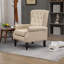 Fauteuil à structure en bois, fauteuil d'appoint moderne avec pieds en bois robustes pour la chambre à coucher du salon (fauteuil d'appoint)-855957916-855957918