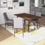 Ensemble de salle à manger en bois d'eucalyptus pour 4 personnes Kentrail