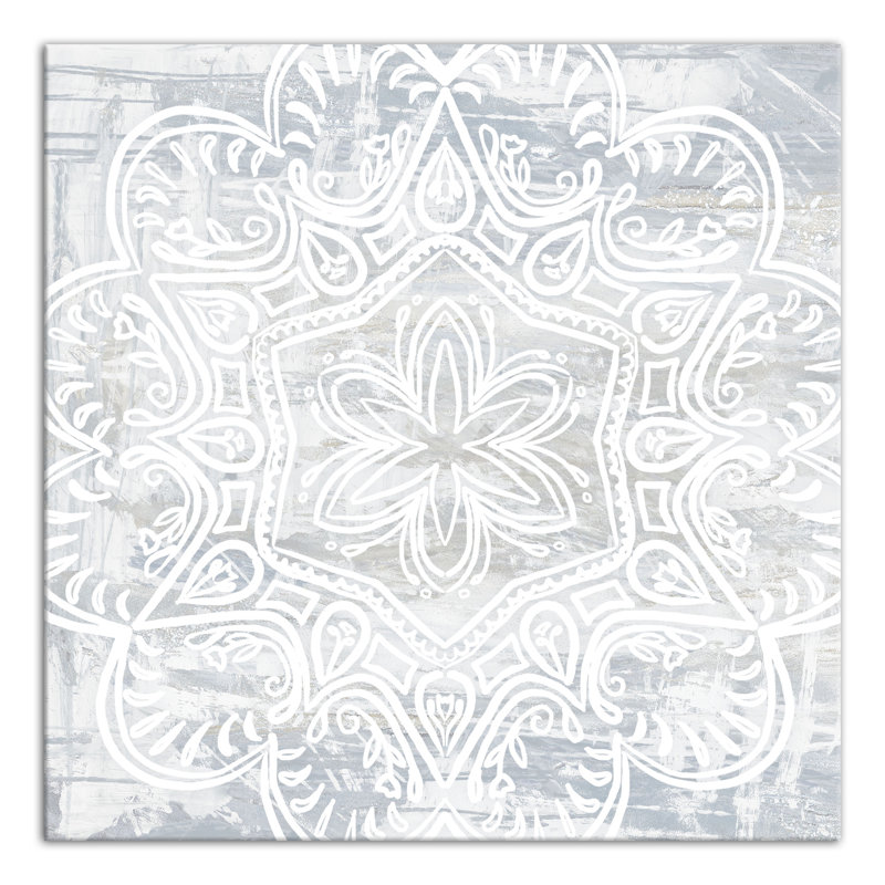 Reproduction de médaillons gris sur toile