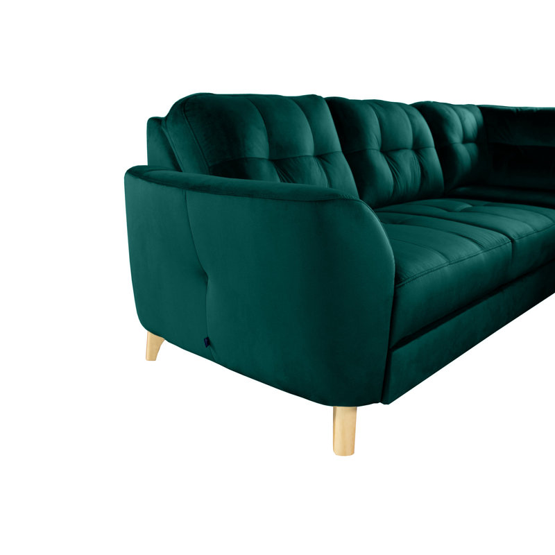 Hunnewell Sleeper Corner Sofa, Teal, Right Hand Facing