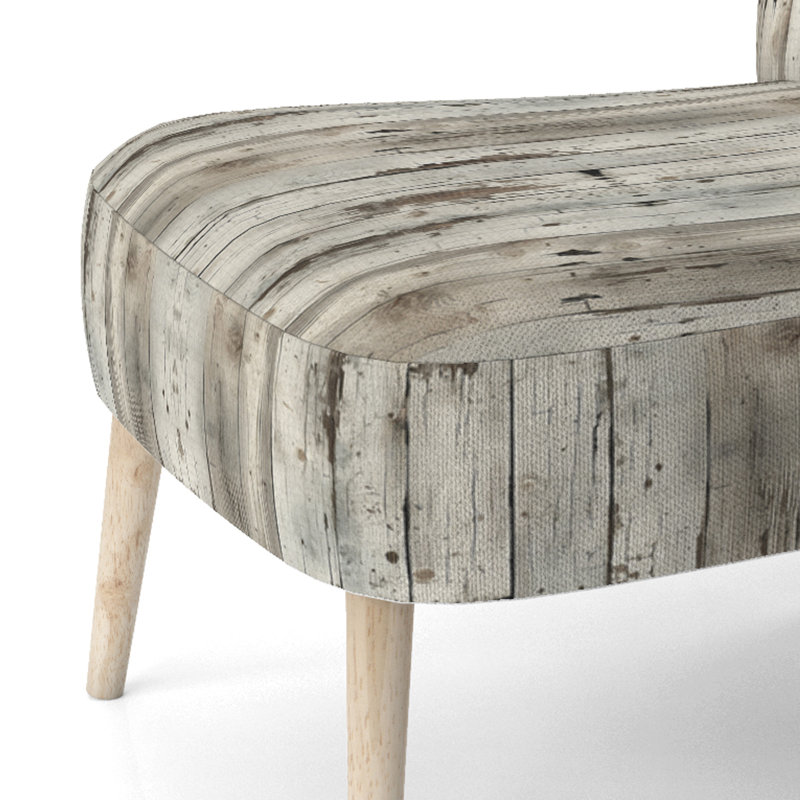 Chaise d'appoint vintage et décontractée A, Panneaux de bois gris rustiques Countyhome