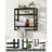 3-tier Over-toilet Shelf – Wall-mounted Bamboo Bathroom Organizer With Towel Rod (black)
