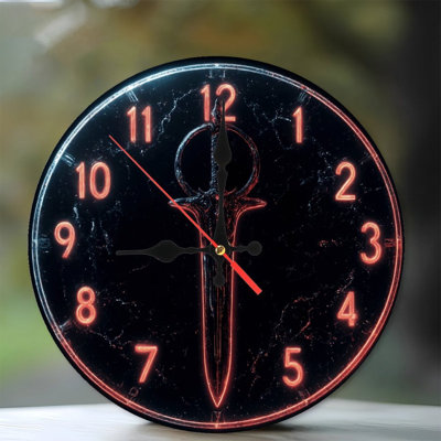Horloge avec épée lumineuse