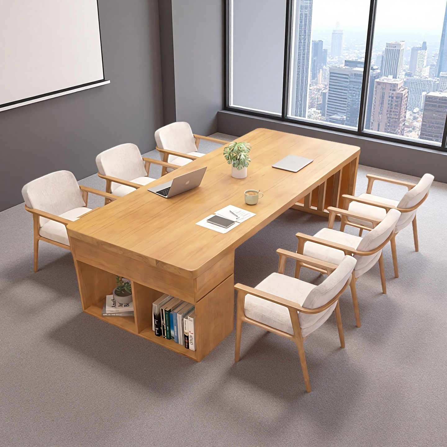 Ophelia & Co. Solid Wood Rectangular Conference Tables - Wayfair Canada