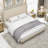 Upholstered High Headboard Platform Bed, King Size with Comfortable Backrest-108589756-108589758