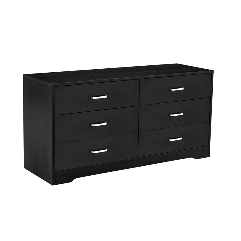 Commode 6 tiroirs en bois aggloméré