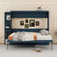 Lit escamotable en bois avec 3 tiroirs et tablettes ouvertes-525856548-525856545