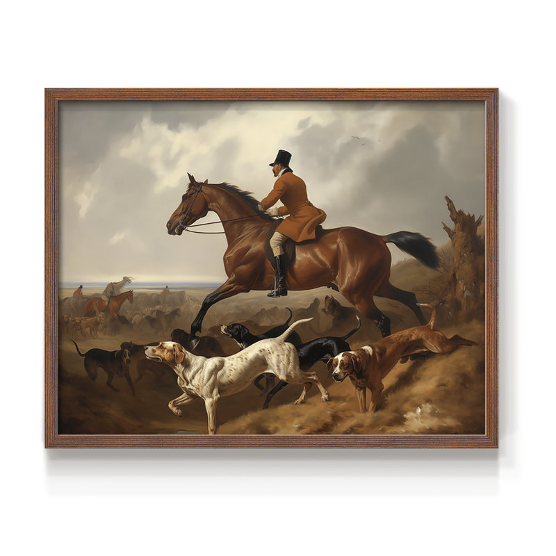 Faune - XCI - Reproduction encadrée - Restickable, H 8 po x l 10 po, Noyer