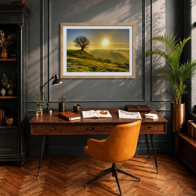 Single Picture Frame Print, Oak