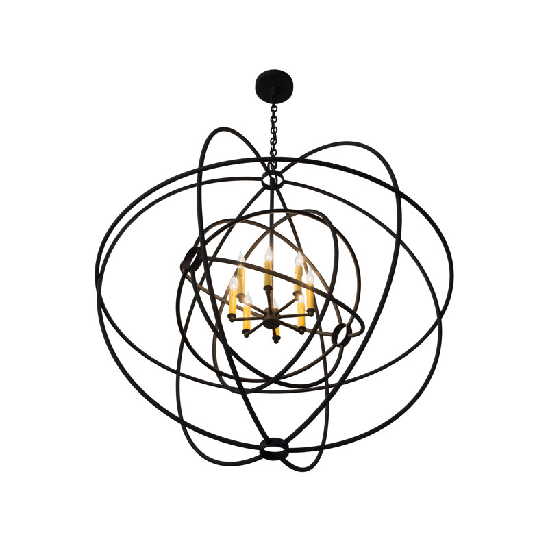 Lustre géométrique à 8 lumières Elvo