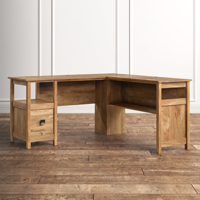 L-Shaped Executive Desk, Sindoori Mango