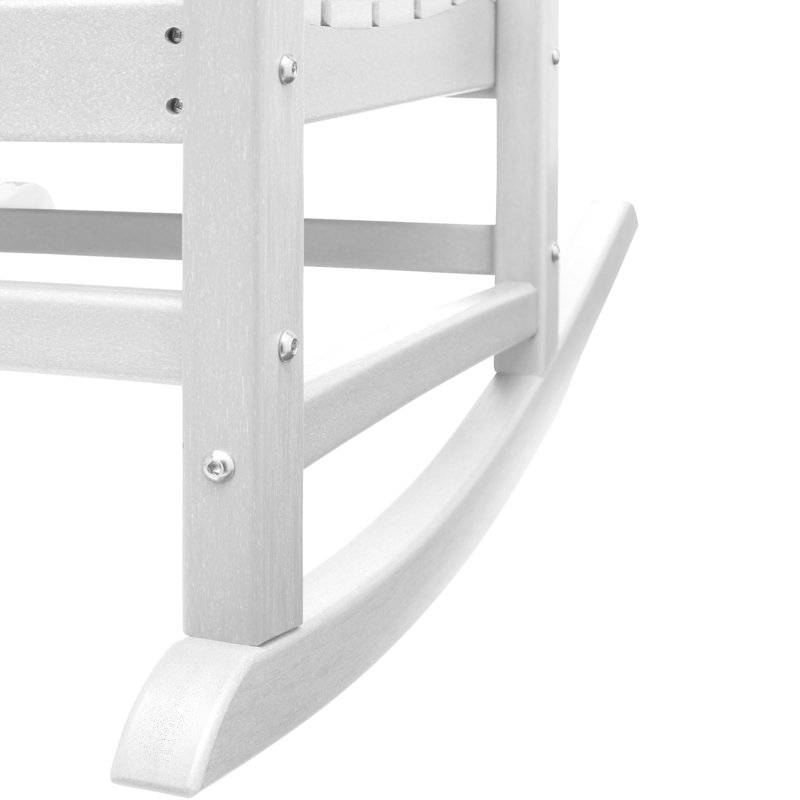 Chaises berçantes d'extérieur en PEHD Aulika, Blanc