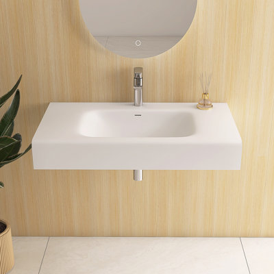 Lavabo de salle de bain mural 39 po