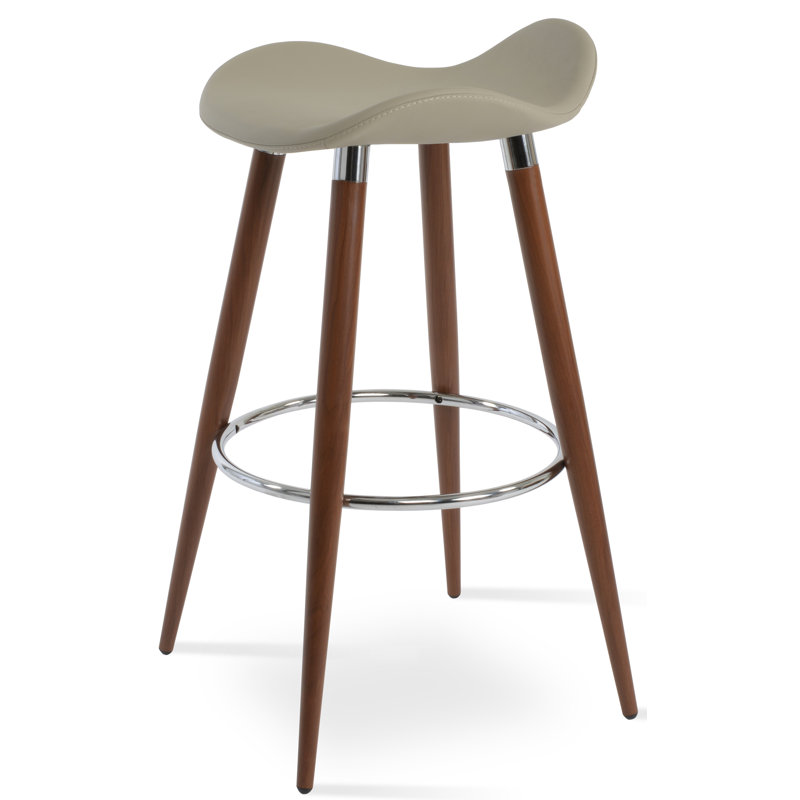 Tabouret de bar et de comptoir Moonyean, Noyer / poli, Blé, Tabouret de comptoir (assise de 24 po de hauteur)