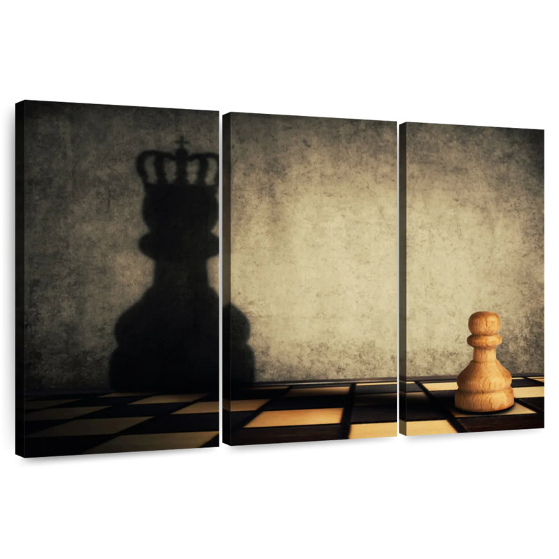 Senne Chess Pawn King, 36" H x 57" W