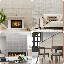 Ensemble de 4 panneaux muraux rectangulaires 3D pour la décoration murale intérieure, texture de ligne horizontale blanche, panneaux muraux modernes de 24 po x 48 po, couvre 31 pieds carrés, pour le salon, la chambre à coucher, le foyer, le hall d'ent-109308463