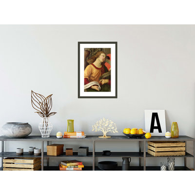 Ange du polyptyque de Saint-Nicolas de Tolentino par Raphael - Impression Giclée encadrée