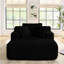 Méridienne rembourrée en velours côtelé rembourré de mousse noire avec siège profond pour divers espaces - Confortable, utilisation flexible, rembourrage de soutien élevé, bureau à domicile à extension rapide et peau d'hôtel-121104921