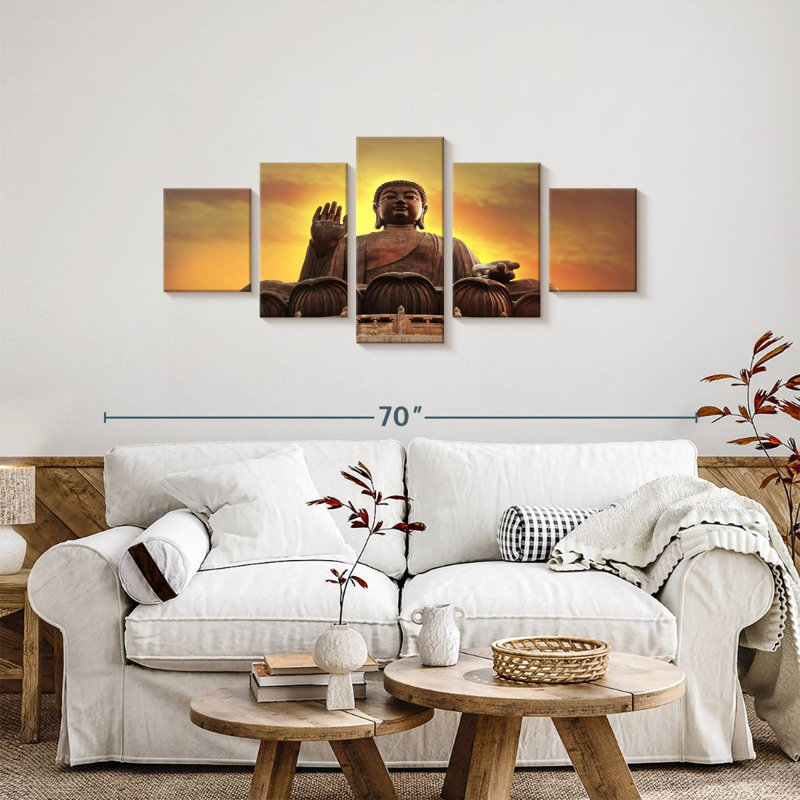 Lantau Island Buddha, 24" H x 55" W