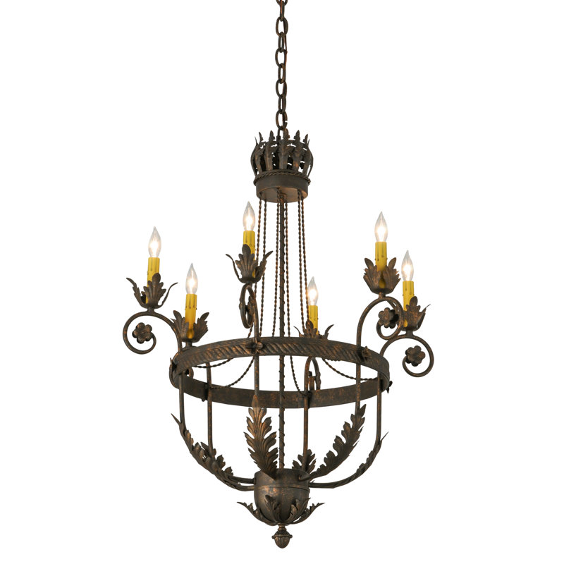 Greenbriar Oak 6 - Light Chandelier