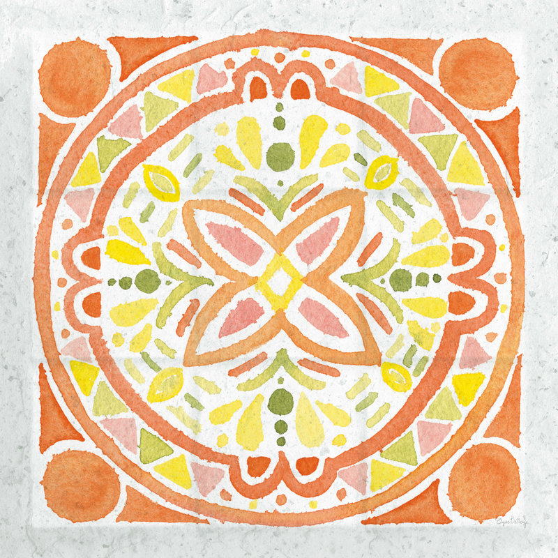 " Citrus Tile I V2 " by Elyse DeNeige, 36" H x 36" W