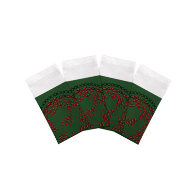 Christmas Berries Cotton Blend Square Napkins
