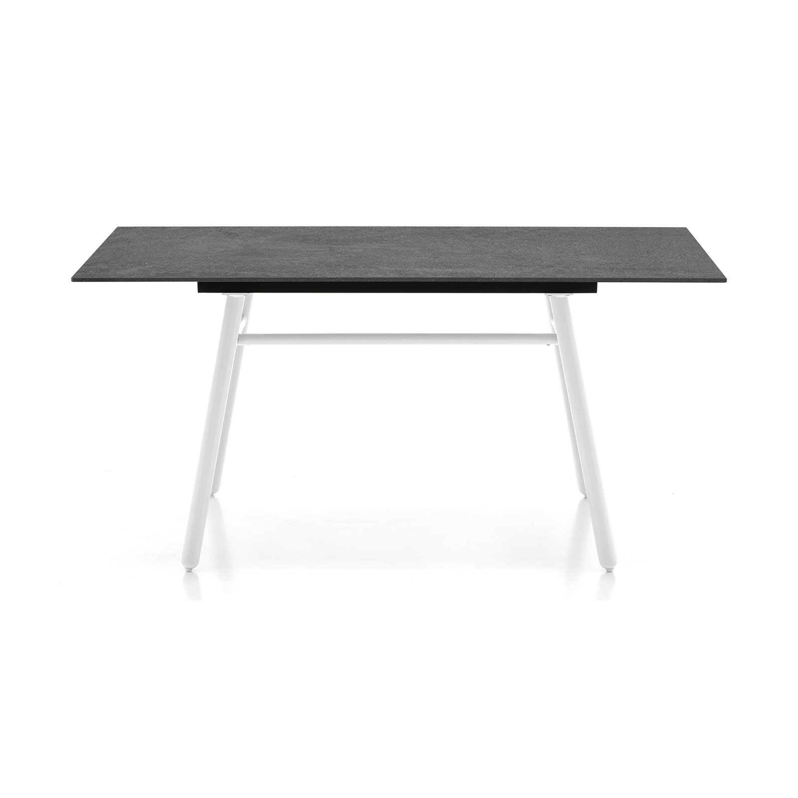 Yo! 63" Patio Dining Table, Cardoso Black, Matt Optic White
