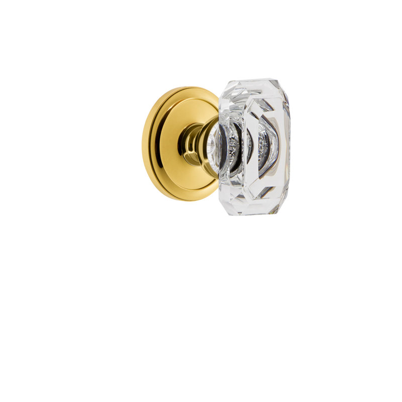 Bouton de porte Grandette Circulaire Rosette, 2 3/4", Laiton poli