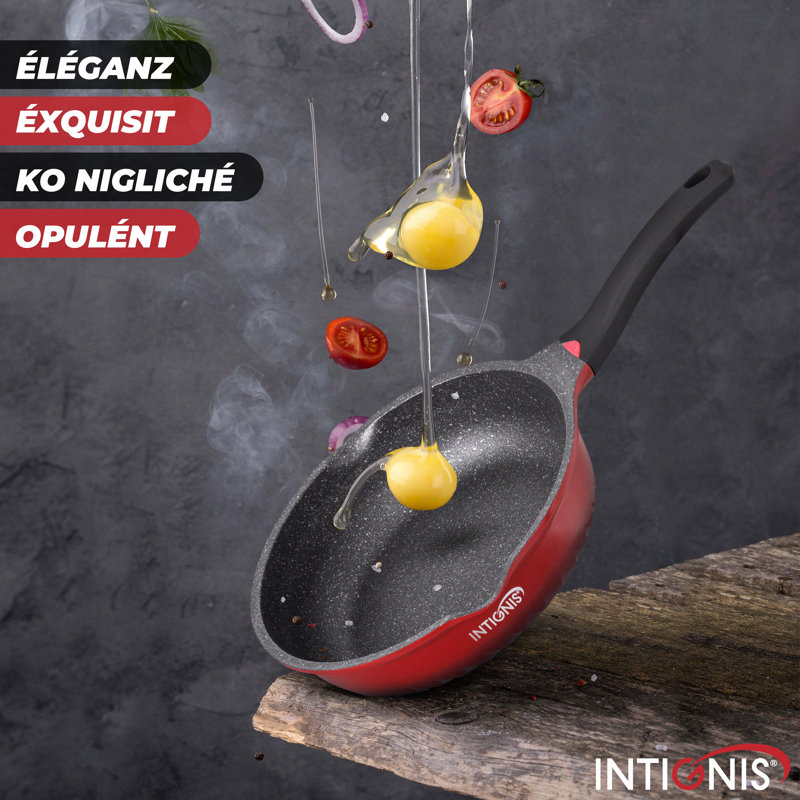 Aluminum Non-Stick Frying Pan, Red