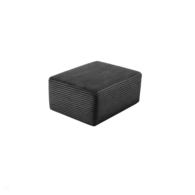 Ottoman Footrest With Removable Washable Cushion, Dark Gray