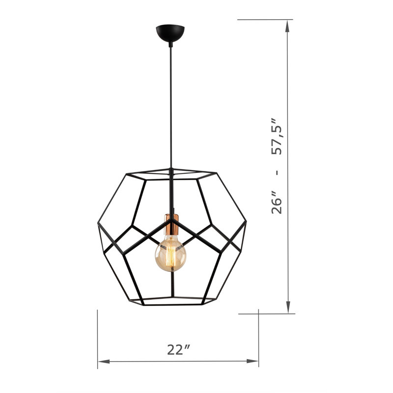 Luminaire suspendu simple à hauteur réglable
