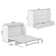 Andriena Murphy Bed Chest with 6" Mattress, Storage & Built-in Charger