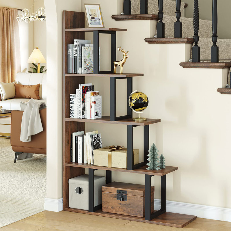 160cm H x 102cm W Bookcase, Retro Brown