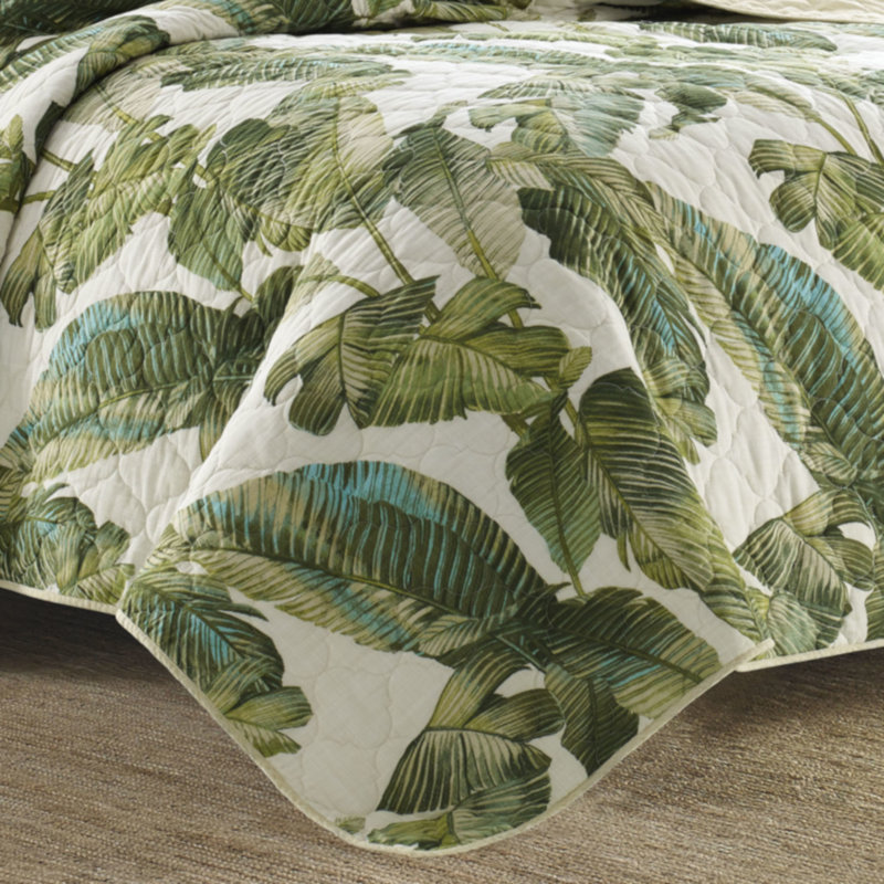 King White Cotton Reversible Quilt Set