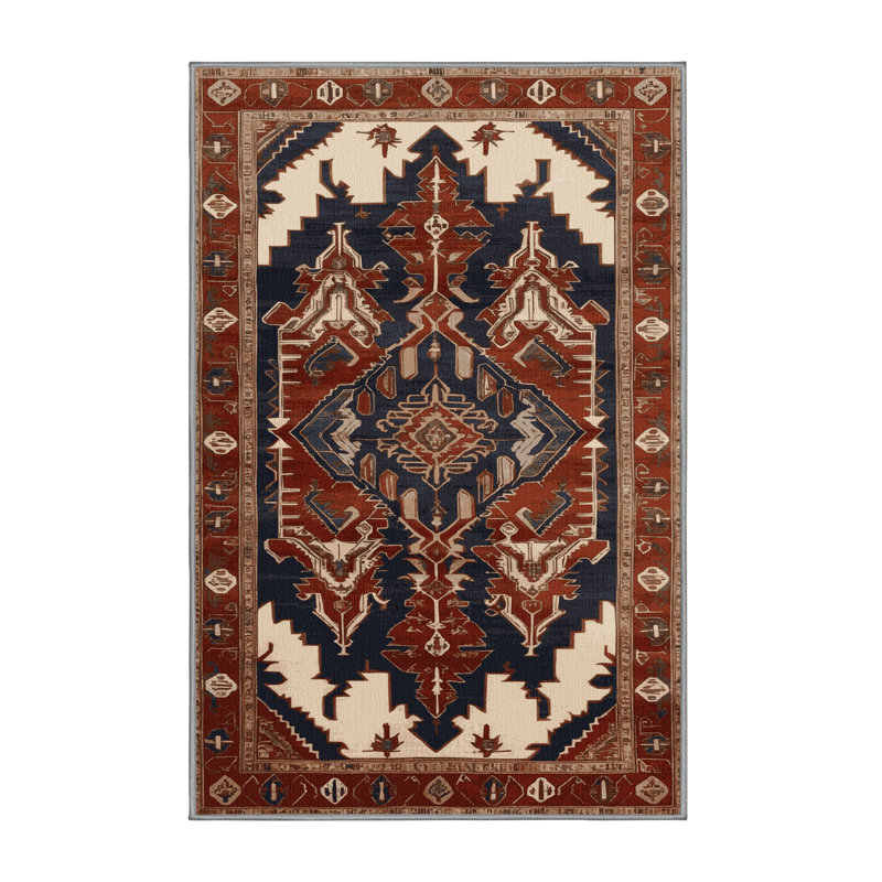 Machine Washable Persian Brown Area Rug, Rectangle 2' x 3'