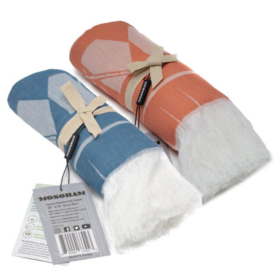 Ensemble de serviettes de plage 2 pièces en coton / rayonne de bambou