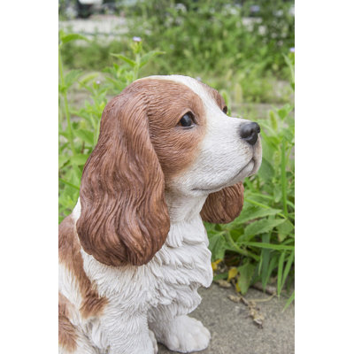 King Charles Spaniel Sitting Statue