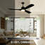 Ventilateur de plafond intelligent de 52 pouces avec éclairage à intensité variable 3 couleurs, moteur CC réversible à 6 vitesses, télécommande et ensemble d'éclairage-1497493257-1497493366