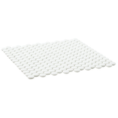 Eterna Penny 12"" x 12"" Recycled Penny Glass Mosaic Wall & Floor Tile -  The Tile Life, GPENNBLISWH