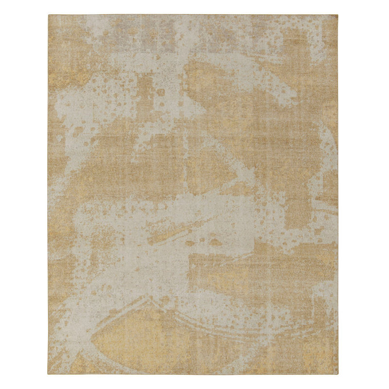 Homage Hand Knotted Wool Geometric Area Rug, Rectangle 5' x 7'