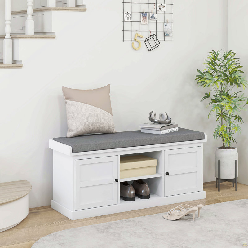 Sonila Linen Upholstered Storage Bench