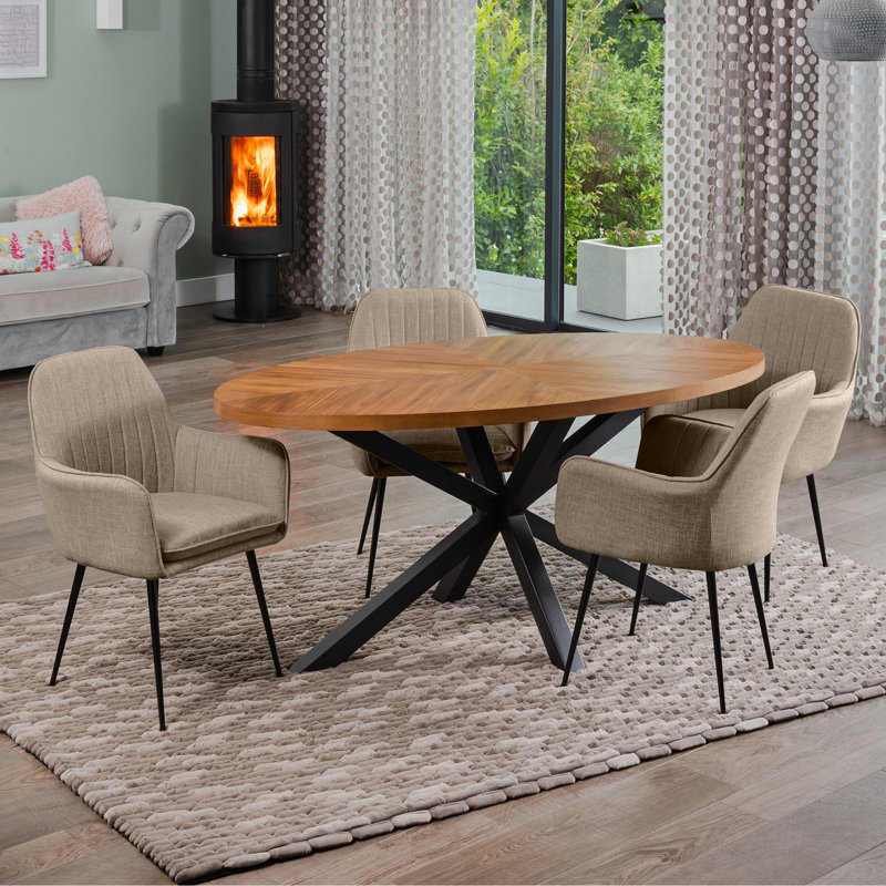 Soderquist 4 - Person Dining Set, Brown