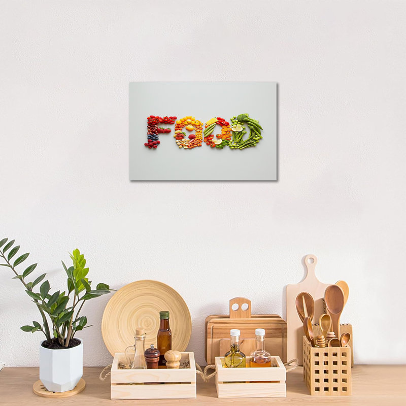 Nourriture, art mural sur toile, fruits colorés, légumes, noix, cuisine moderne, impressions sur toile, affiche de photo de salle à manger, œuvre d'art pour la cuisine, décoration murale, 12 po x 16 po
