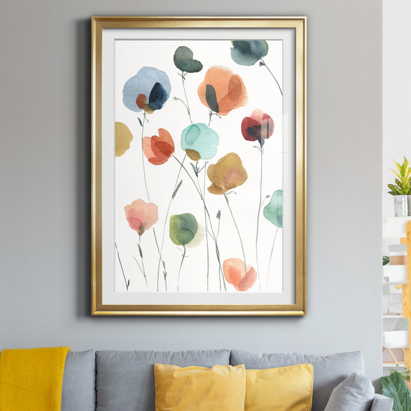 Lollipop Garden II - Impression de cadre photo sur papier, Papier doré, H 18,5 po x l 24,5 po x P 1,5 po
