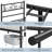 Graceful Scroll Platform Bed with Multiple Size and Color-2103365496-2086413079